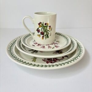 Portmeirion Botanic Garden Mug Plate Dinner‎ Salad Bread Set 4 Place Setting